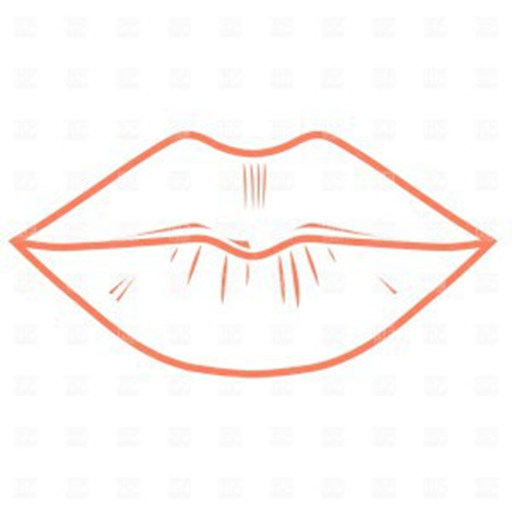 גאומטריית השפתיים - ציור של שפתיים